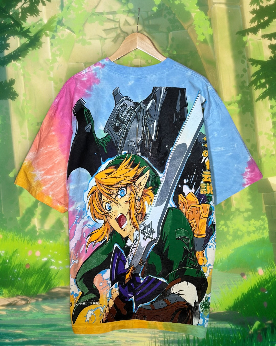 Sherbet Tie Dye - Links Front Master Sword Back - Shirt