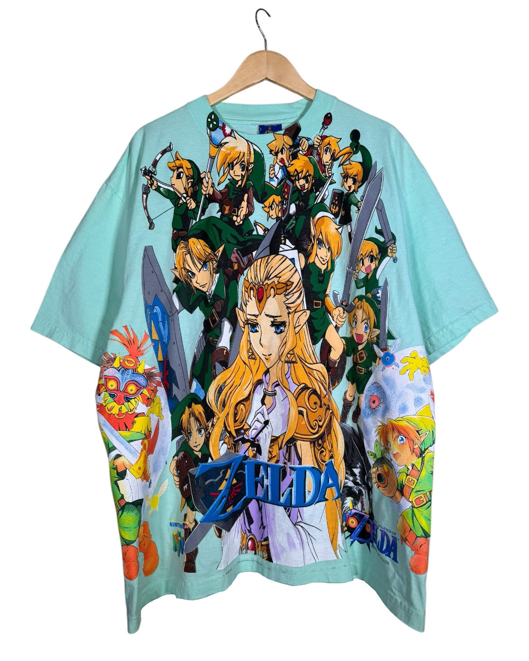 Teal - Links Front - Master Sword Back - Majora’s Mask Sides - 360 Shirt