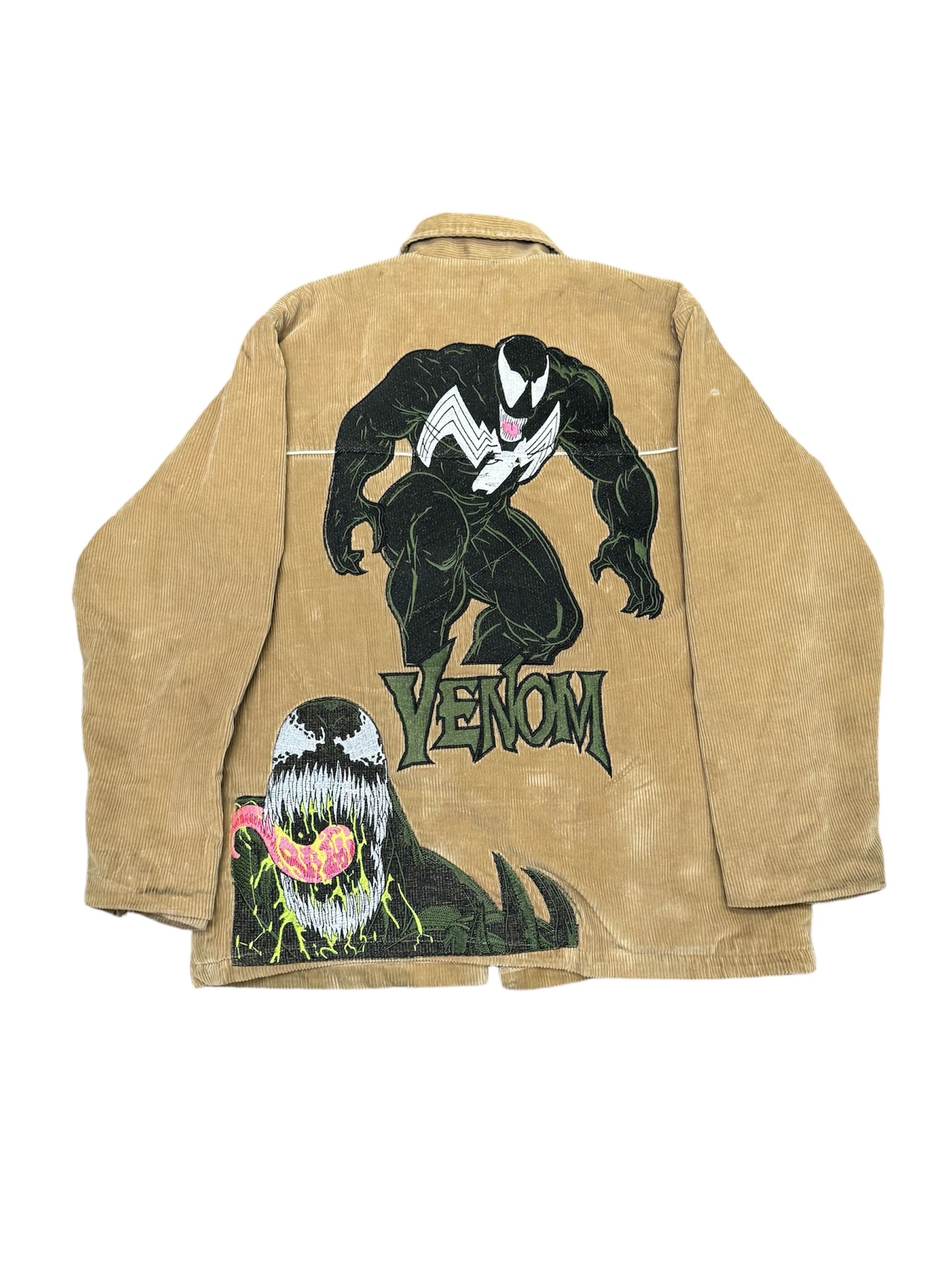 Vintage Tan Jacket- Green Venom