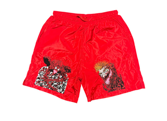 (Black Friday) X-Large-Nylon Red - Cletus & Carnage Shorts