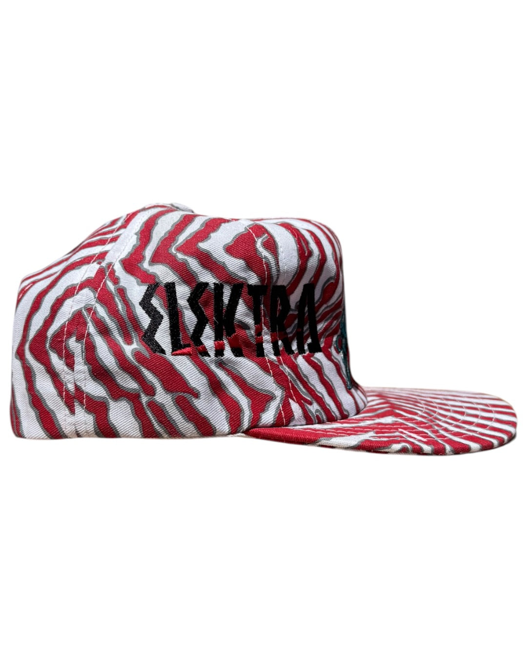 Red with White Pattern - Hookups Elektra Hat