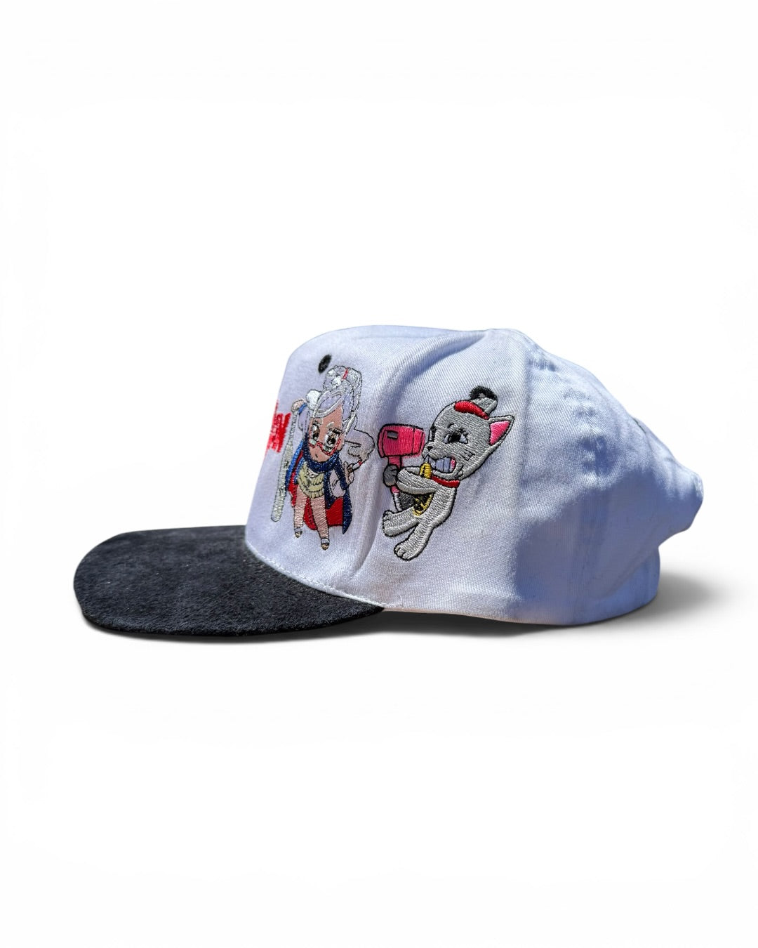 White with Black Brim Vintage - Dandadan Hat