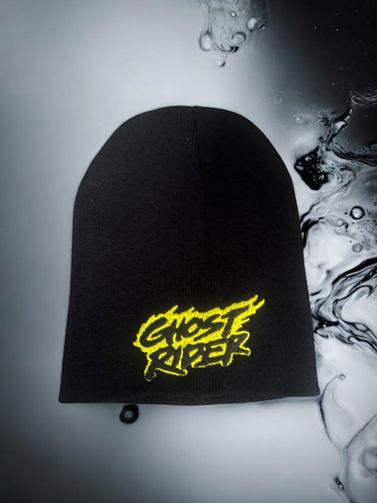 Black ghost rider beanie