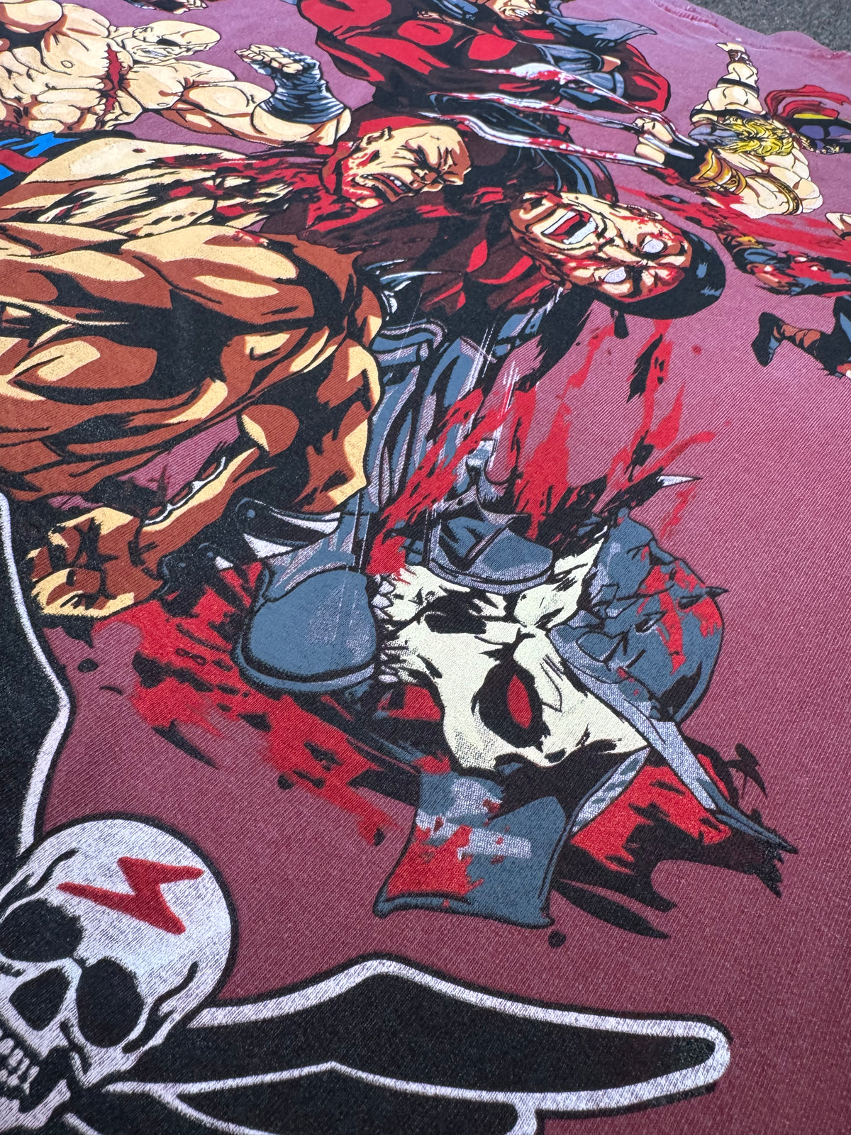 Faded Red - Ryu and Chun Li Front - Shadowloo Back