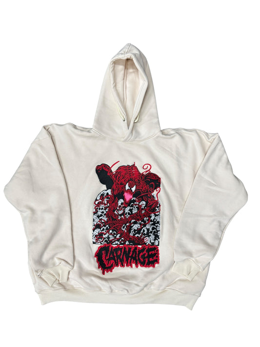 White-3XL- Carnage Hoodie