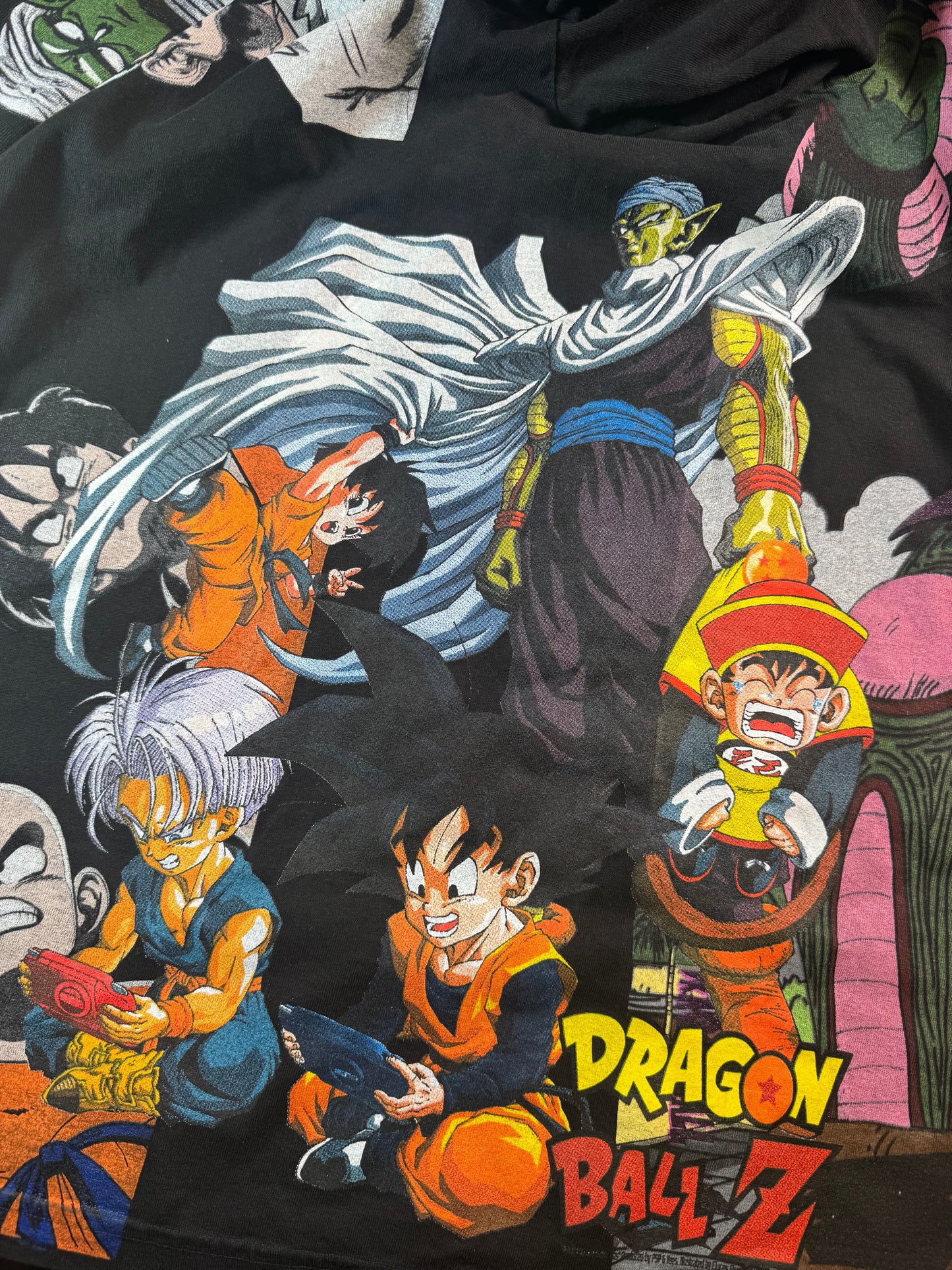 Black - Piccolo Rap Album Front - Giant Piccolo Back - Uncle Piccolo Babysits Sides - 360 Shirt