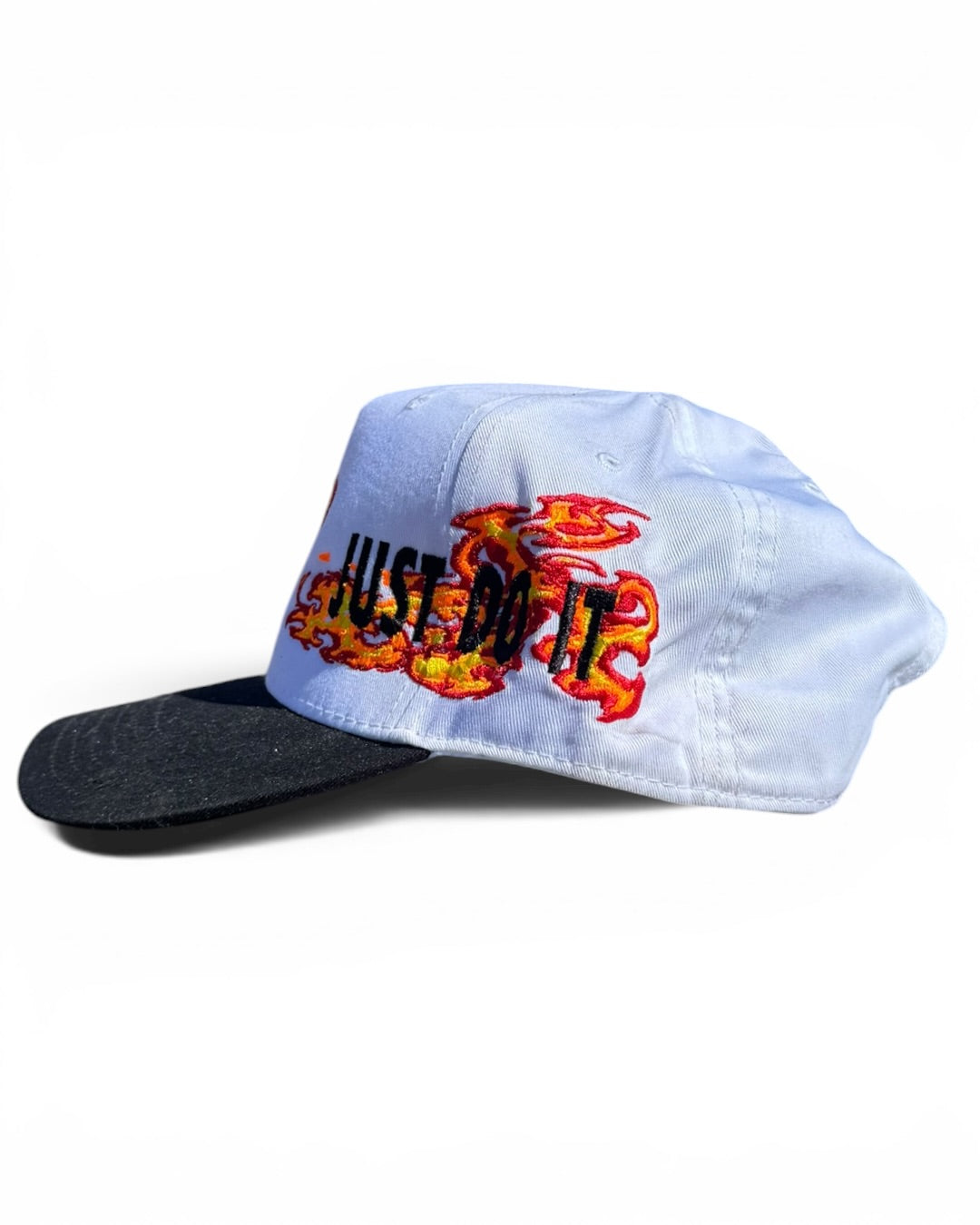 White with Black Brim - Just Do it - Nike Air Hat