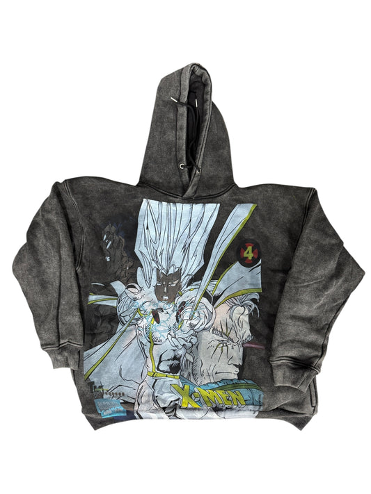Black Acid Wash-large- Storm/Cable Hoodie