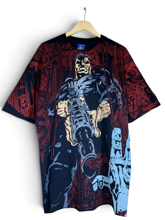Black - Bloody Rain Punisher vs Gray Hulk Front and Back Mega Print