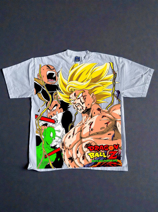 White - Goku SSJ Front & Lord Freiza Back