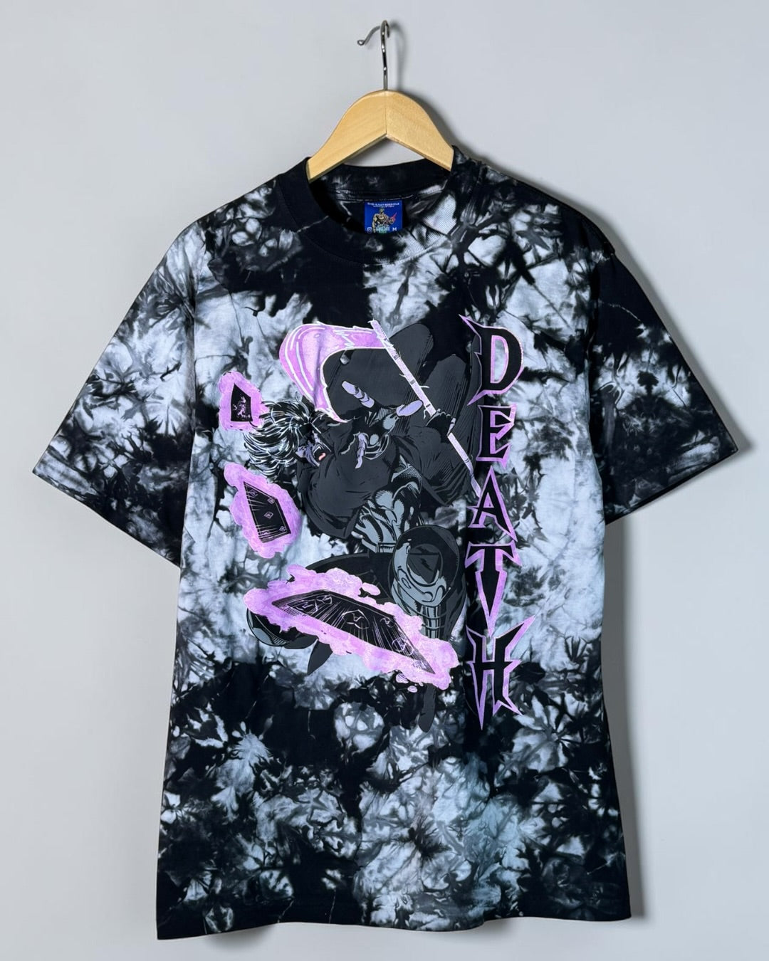 Black and White Tie Dye - Death Front - Celestial Rouge Back - Shirt