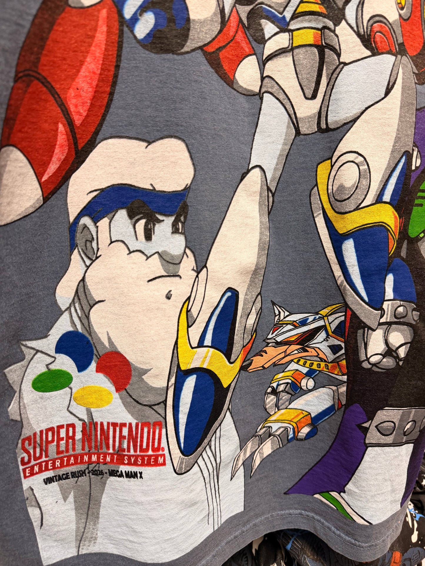 Faded blue  - Mega Man X Big faces Front & Mega Man X SNES Back