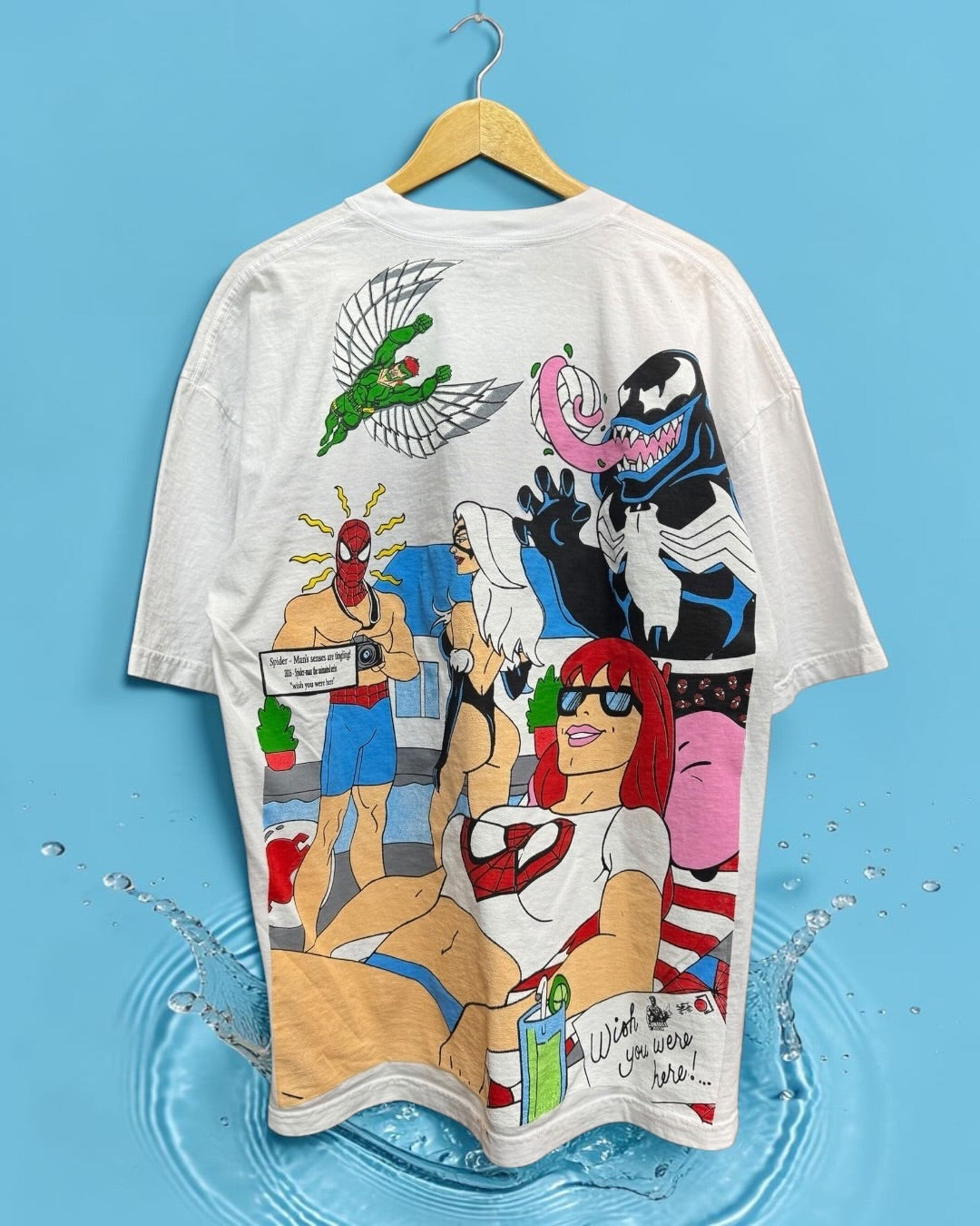 White - king pin and friends back front - Spidy Wish back