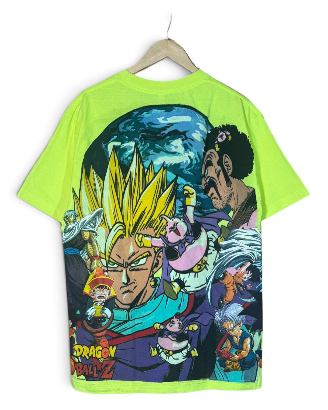 Neon Yellow - Gotenks Front - Gohan Back - Uncle Piccolo Babysits Sides - 360 Shirt