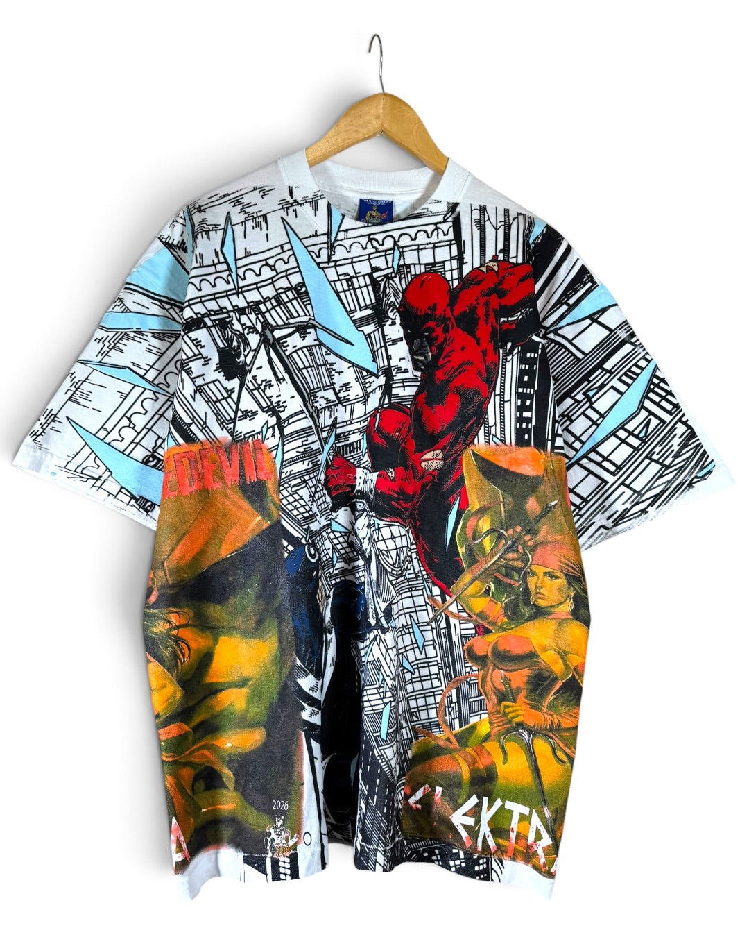 White - Daredevil VS Bullseye Front and Back - Elektra Sides