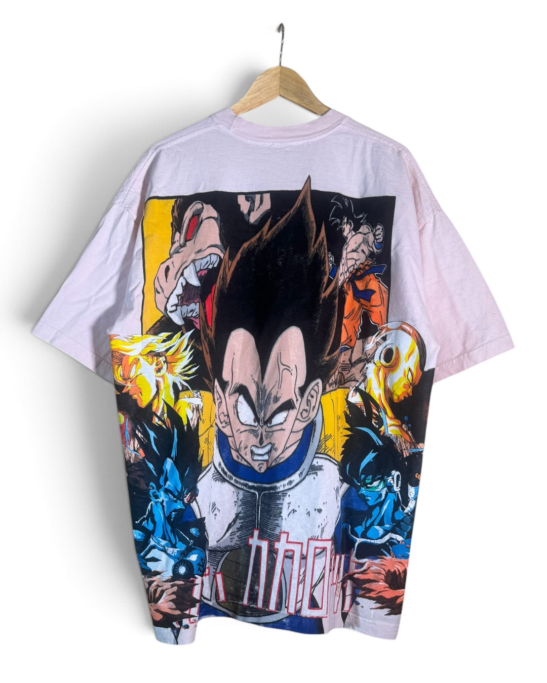 Pink - Vegeta’s Death Monochrome Sides - Gohan I hate Saiyan Front - Over 9000 Vegeta - 360 Shirt
