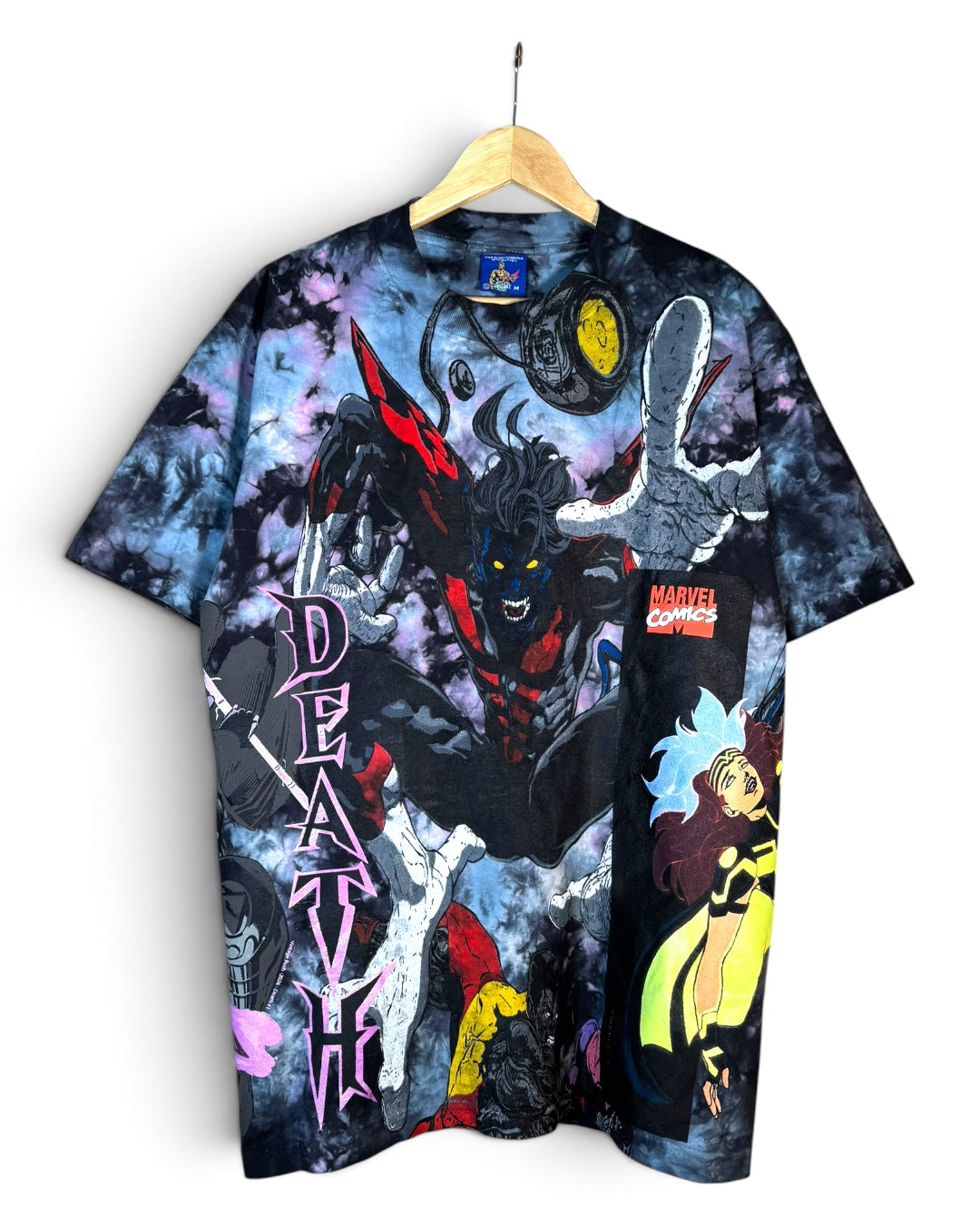 Blue and Pink Tie Dye - Nightcrawler - Celestial Rouge - Death - 360 Shirt