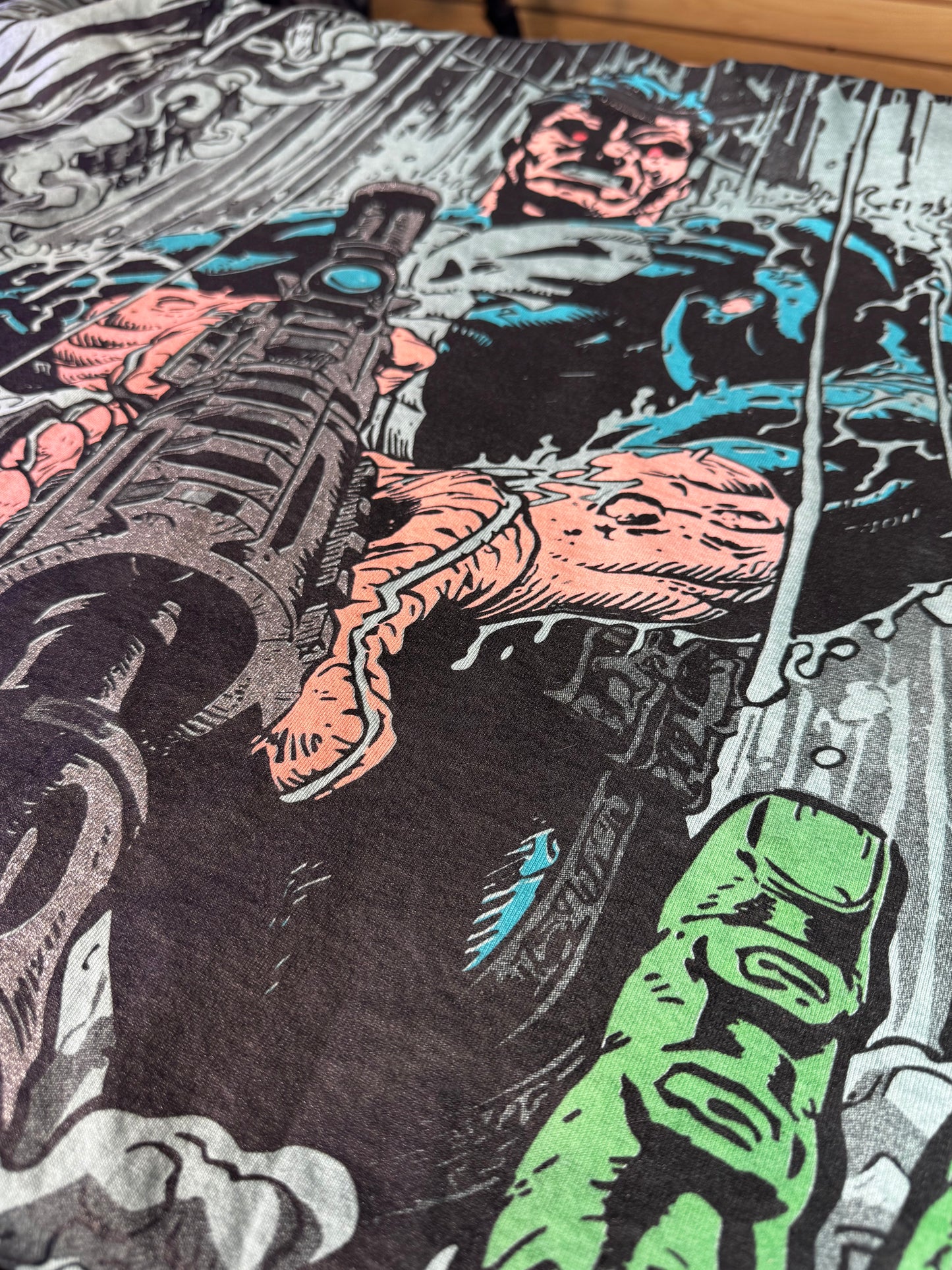 Teal Oil Wash - Punisher Vs Hulk Glow In The Dark