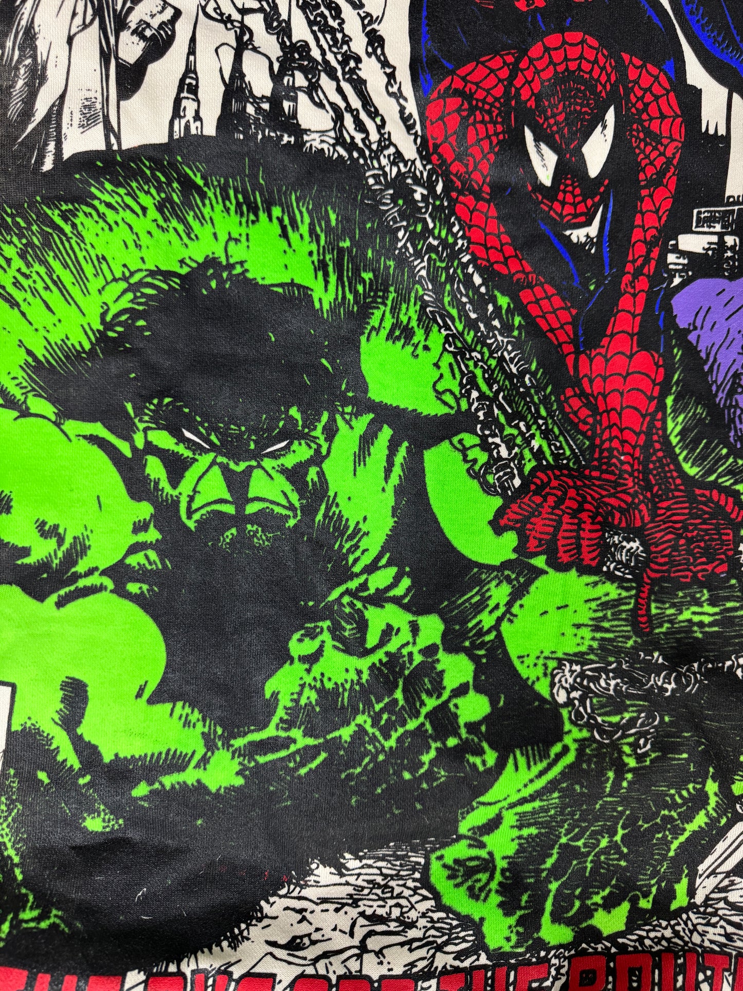 Cream -Large-Hulk Smash Front & City Boyz Back