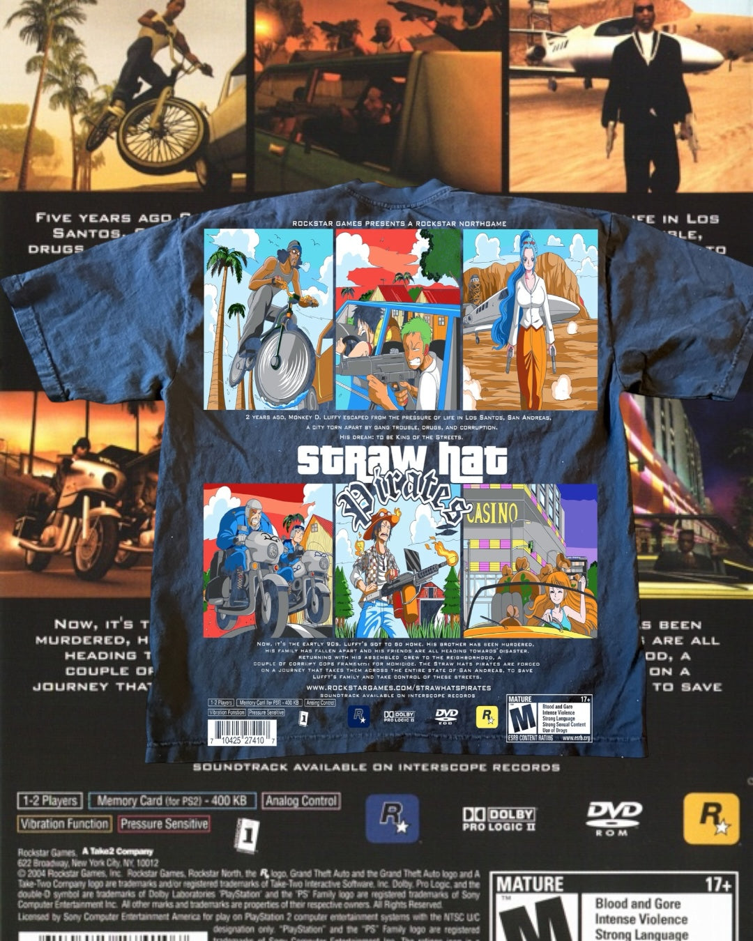Black - One Piece GTA Cover Front - Back Cover