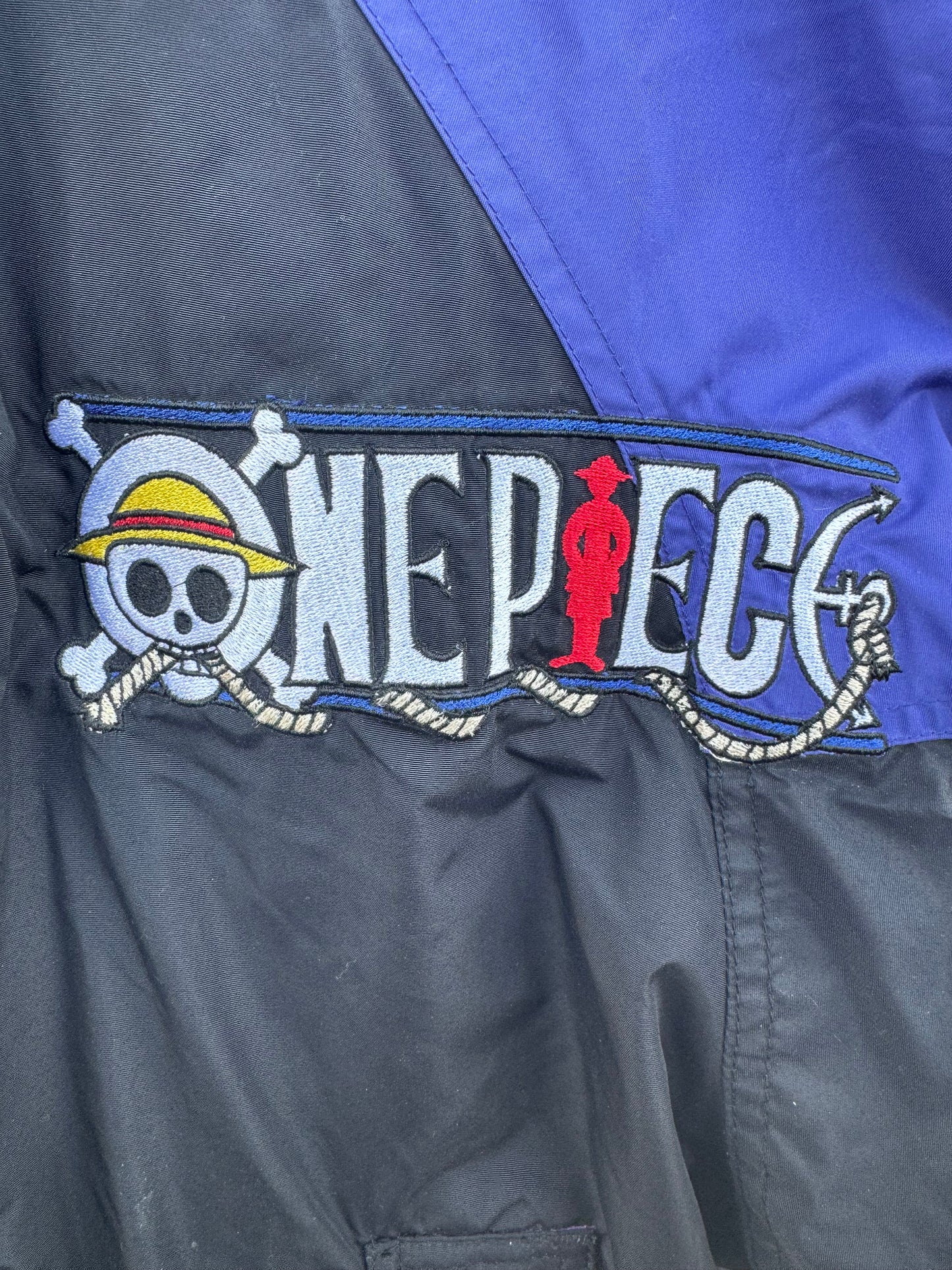 One Piece Black/Blue Columbia Windbreaker