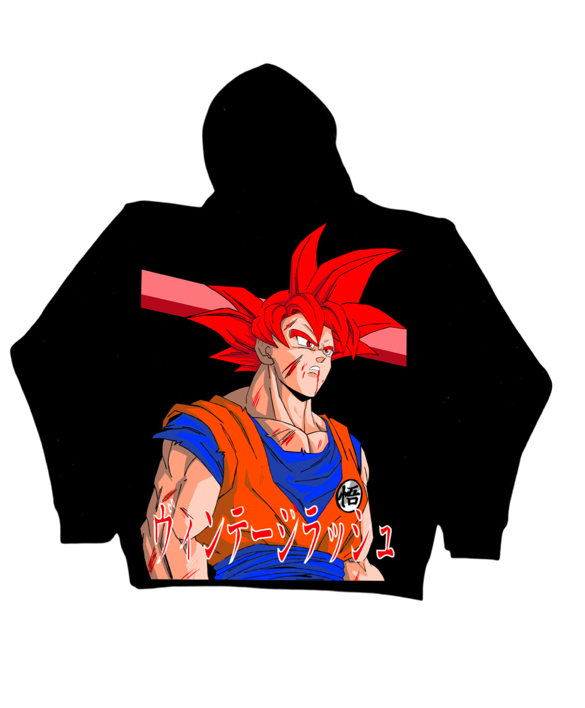 Black - Premium Hoodie - Berrus Games front - SSJ GOD Back