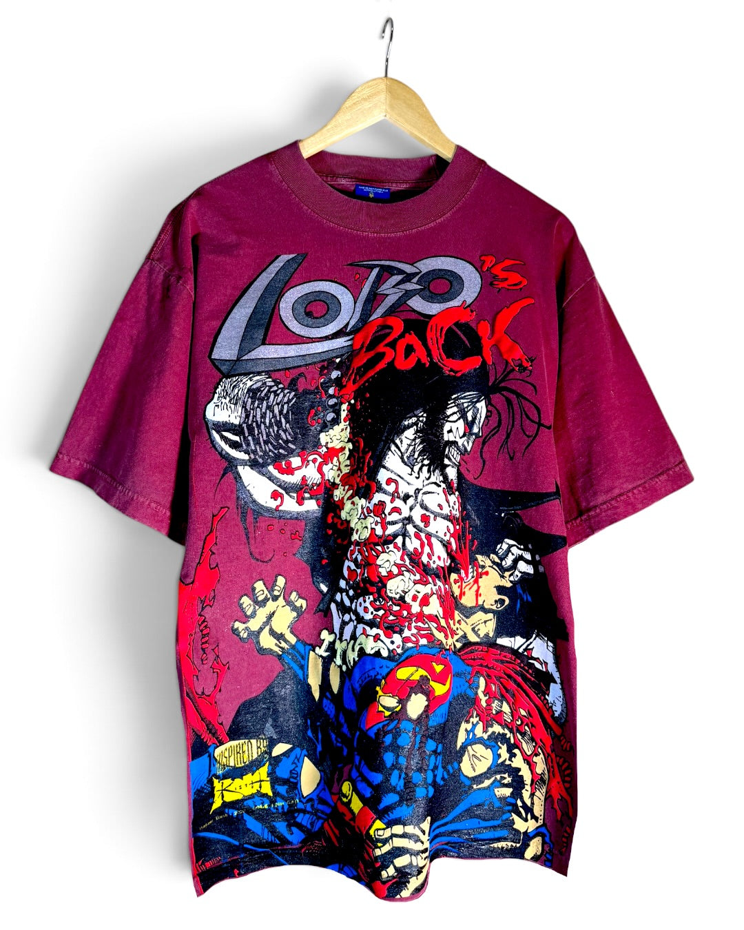Faded Red - Spine Ripped Front - Lobo Wins Back
