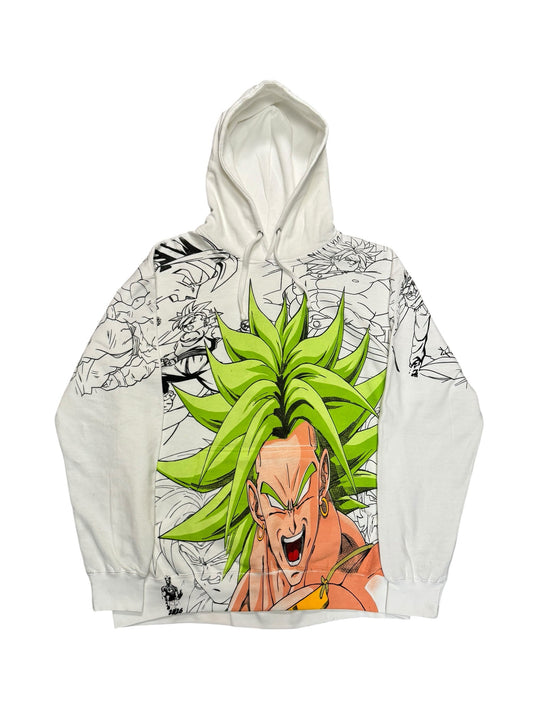 White HOODIE  - Broly mega print