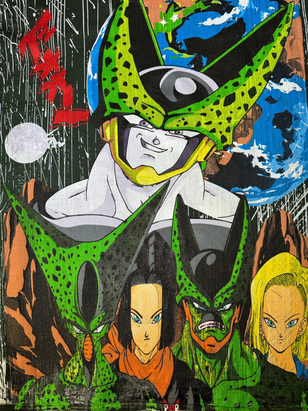 Faded Green Rain - Cell Forms Front - Gohan Back - Shirt
