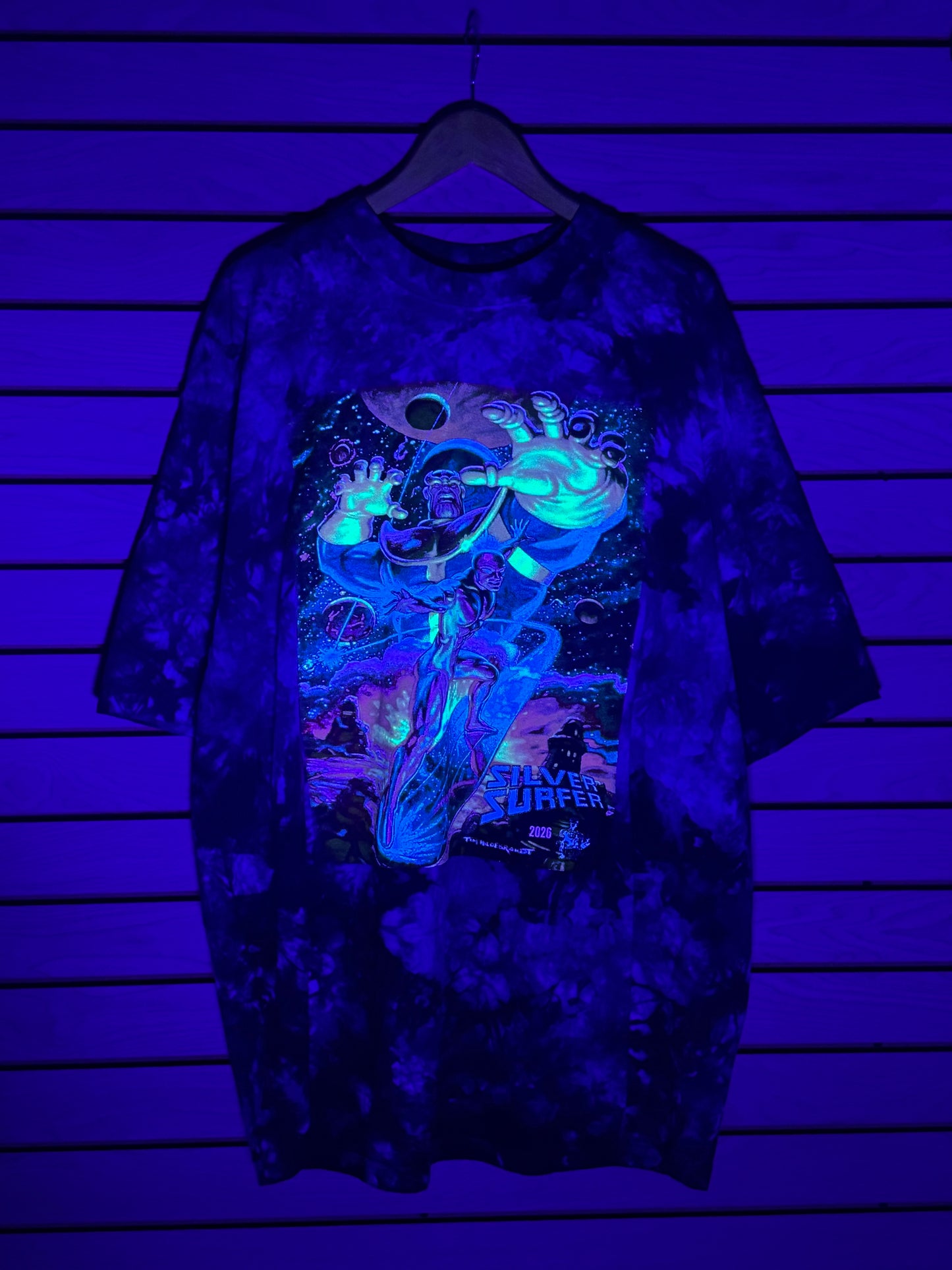 Blue Pink Tie Dye - Silver Surface Shirt