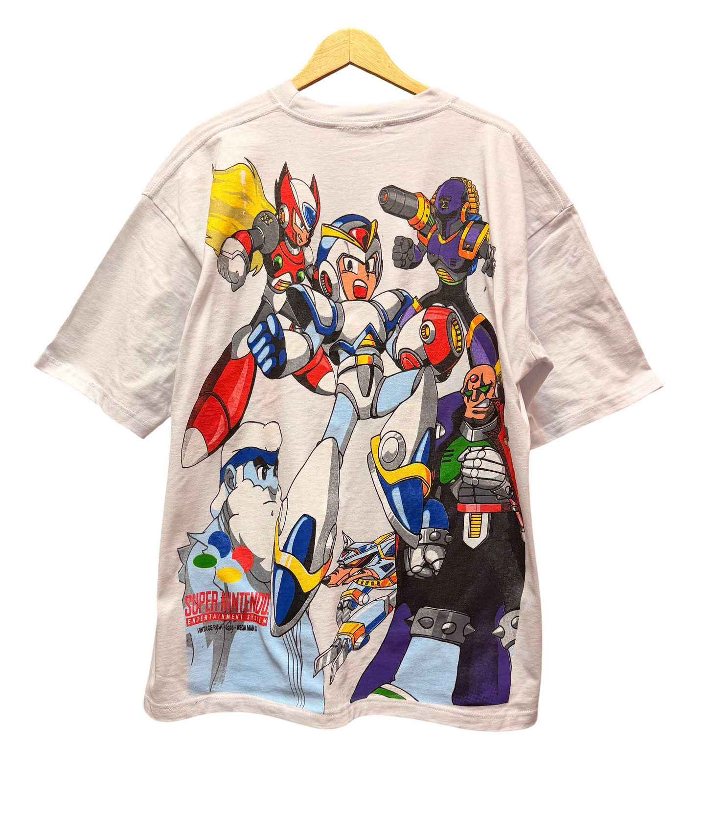 White - Mega Man X SNES Front & Mega Man X Big faces Back
