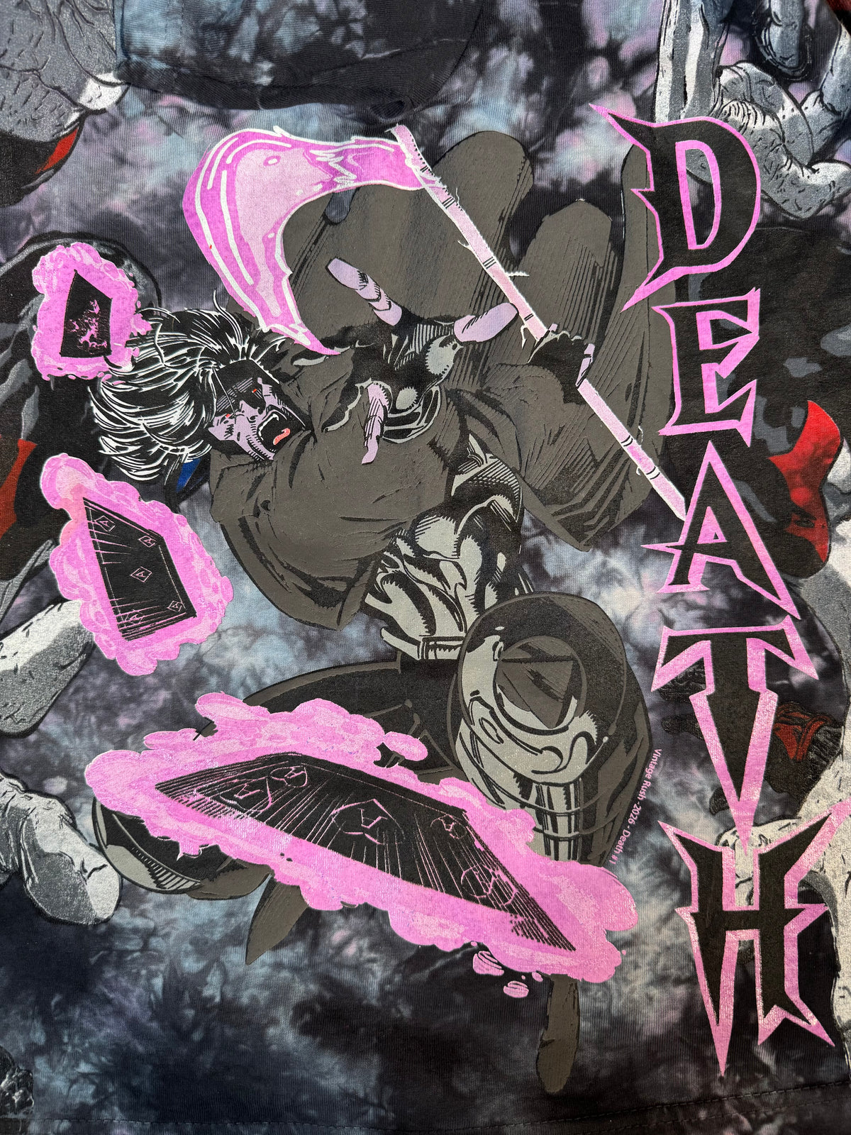 Blue and Pink Tie Dye - Nightcrawler - Celestial Rouge - Death - 360 Shirt