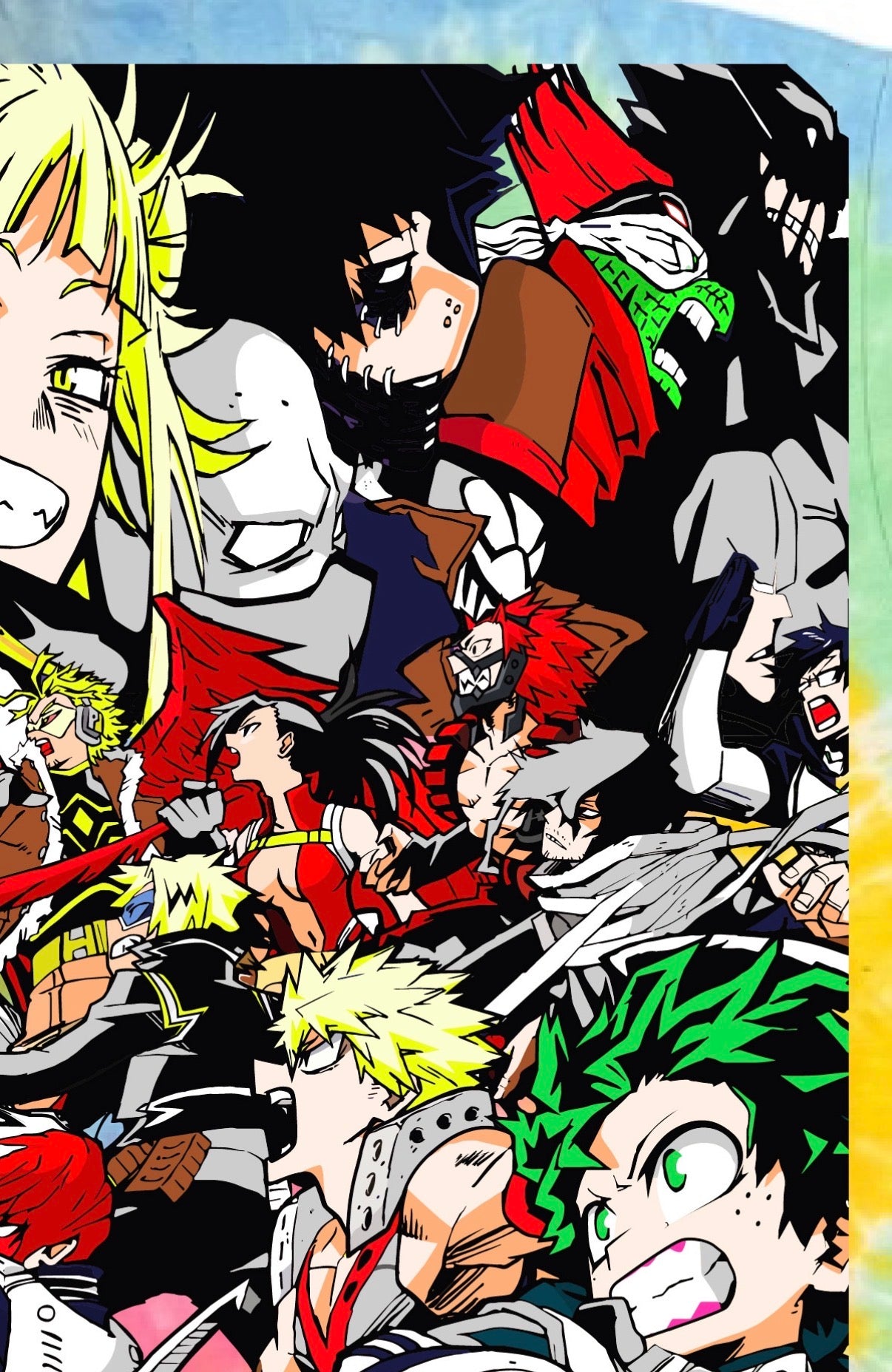 Shaka Galexy Tie dye  - My hero - All might vs one for all Front & Final conflict back