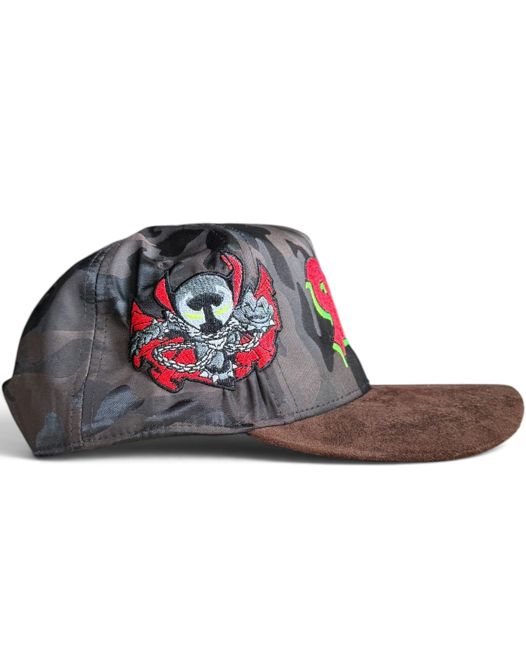 Brown Camo with Suede Brim - Spawn Hat