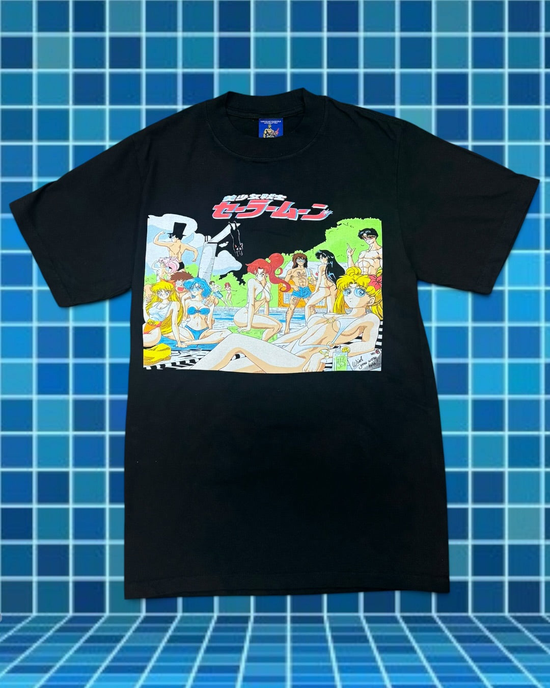 Mens Black - Sailor Moon Wish You Were Here