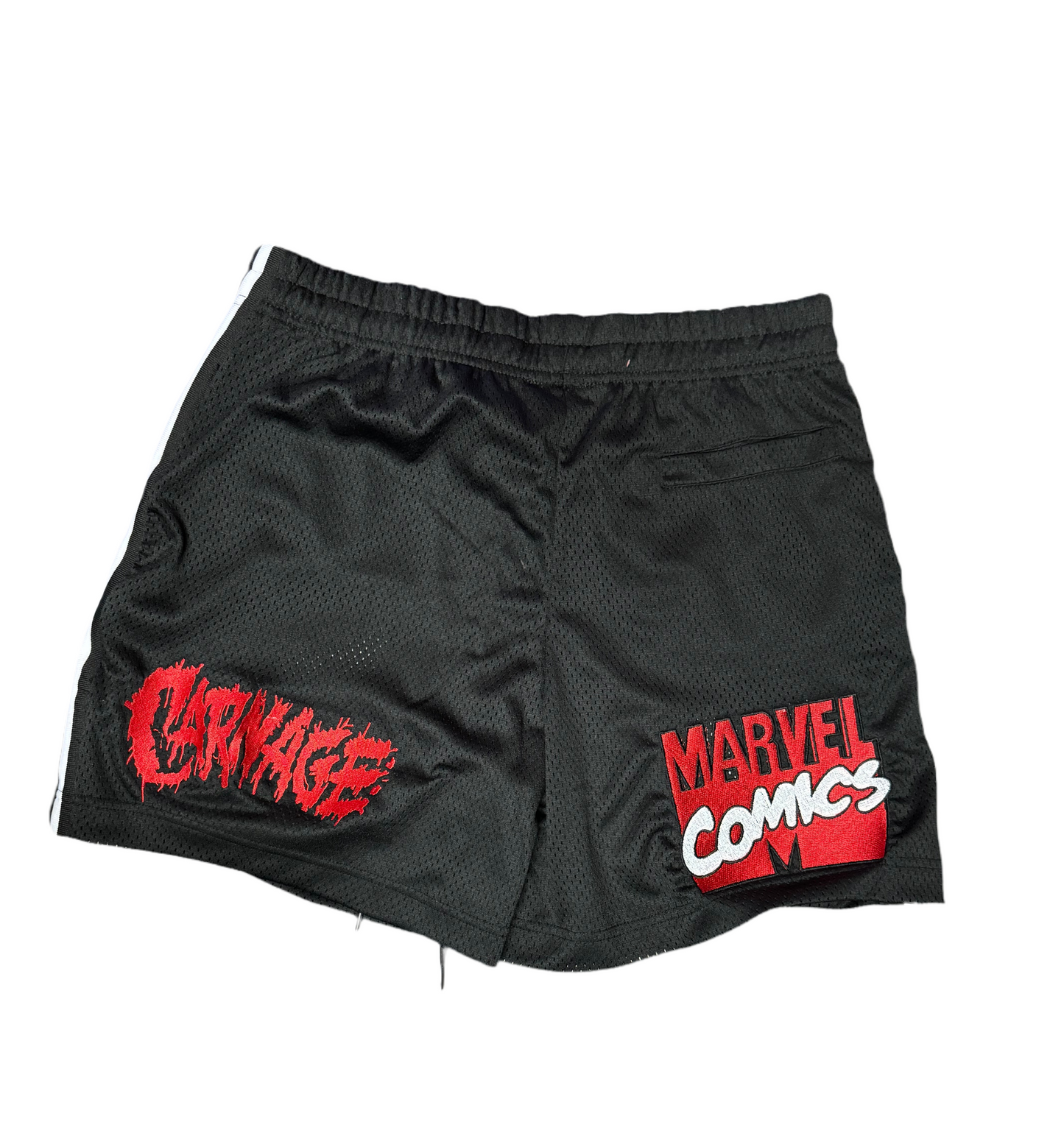 Black Mesh Carnage Cletus Kasady Shorts