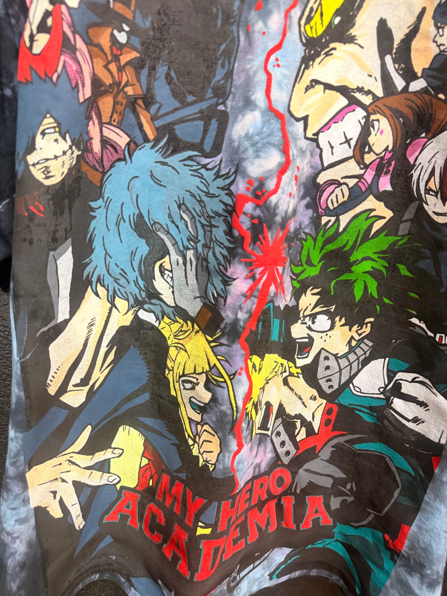 Shaka Galexy Tie dye  - My hero - All might vs one for all Front & Final conflict back