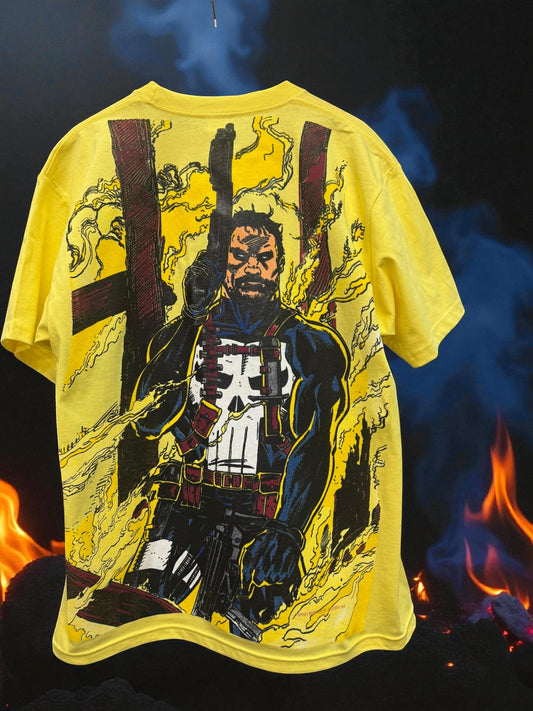 Light Yellow - Punisher Solo Flames & the Punisher Pit bull