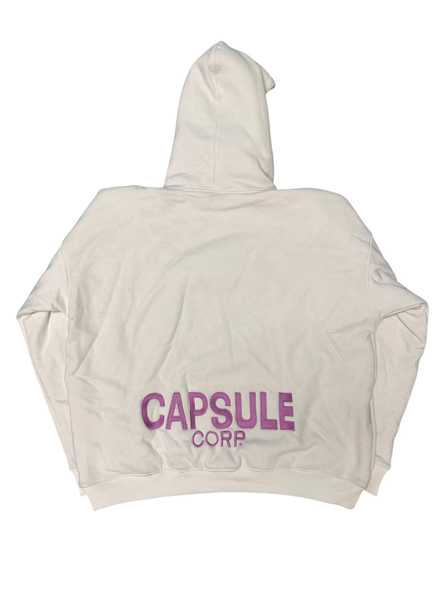 Large-White- Capsule Corp Kid Trunks Graphic Hoodie – Dragon Ball Z Inspired