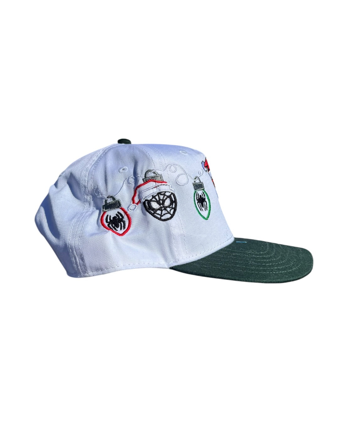 White with Green Brim - Spiderman Christmas - Hat