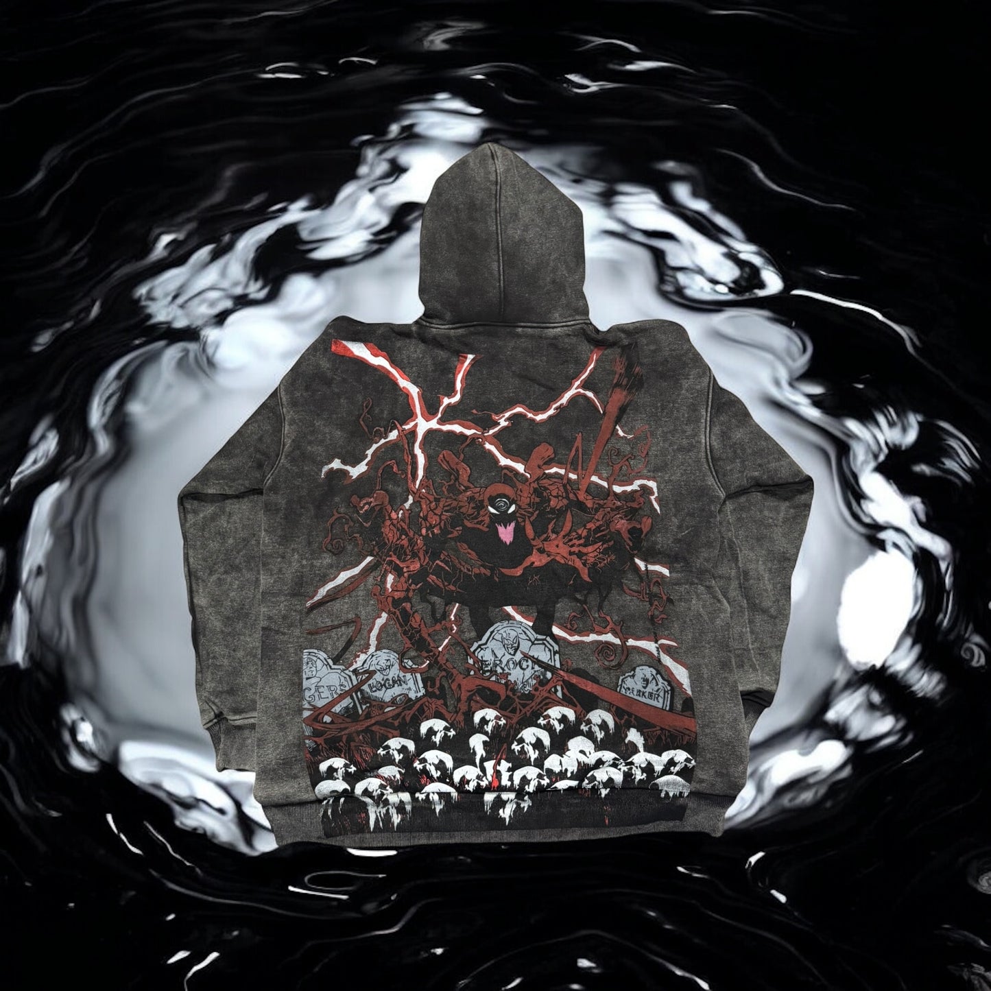 (Black Friday ) Acid Wash  Carnage Hoodie