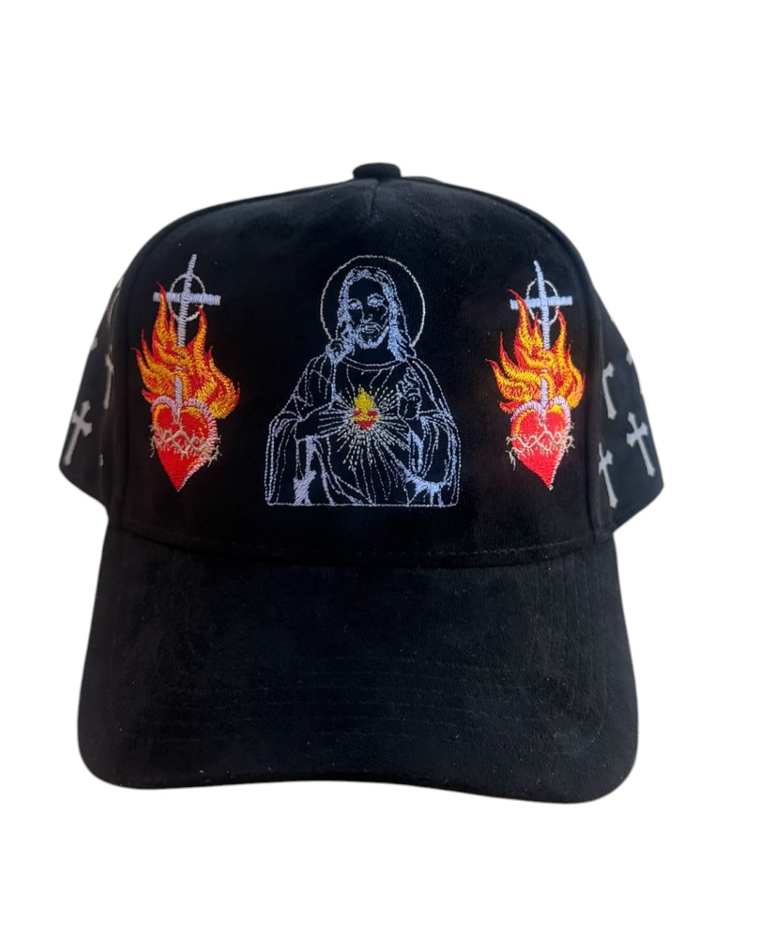 Jesus cross Hat silver reflective - Glow in the dark Jesus