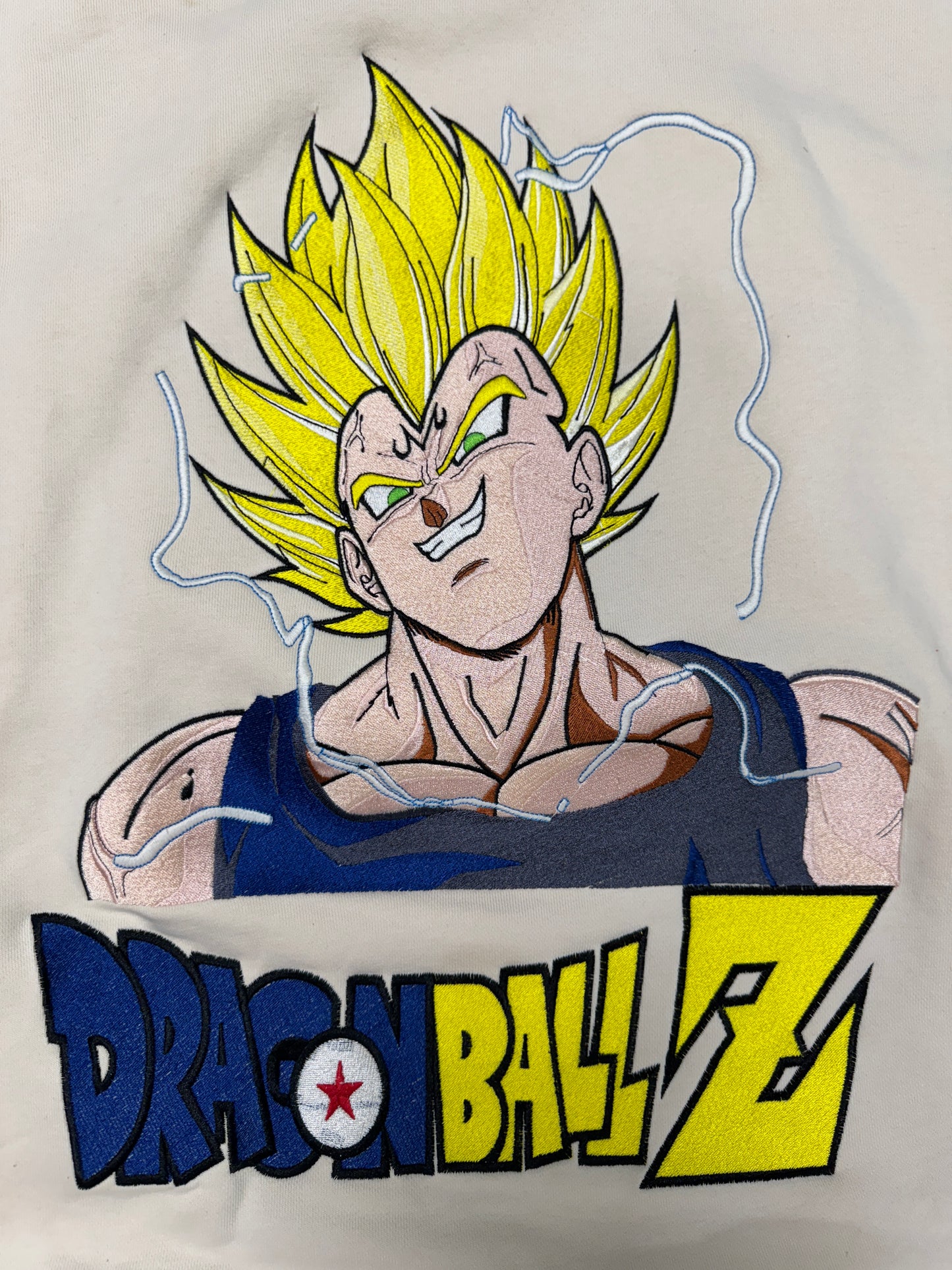 Cream-2XL, 3XL-Super Saiyan Vegeta Hoodie