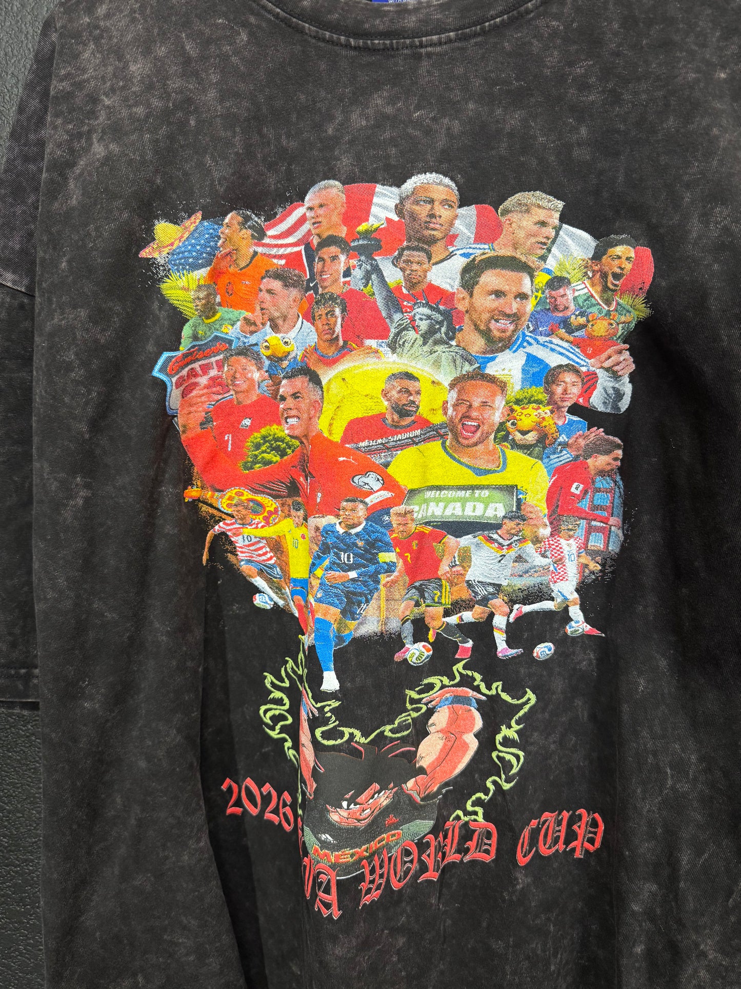 Black Acid Wash - 2026 World Cup Shirt