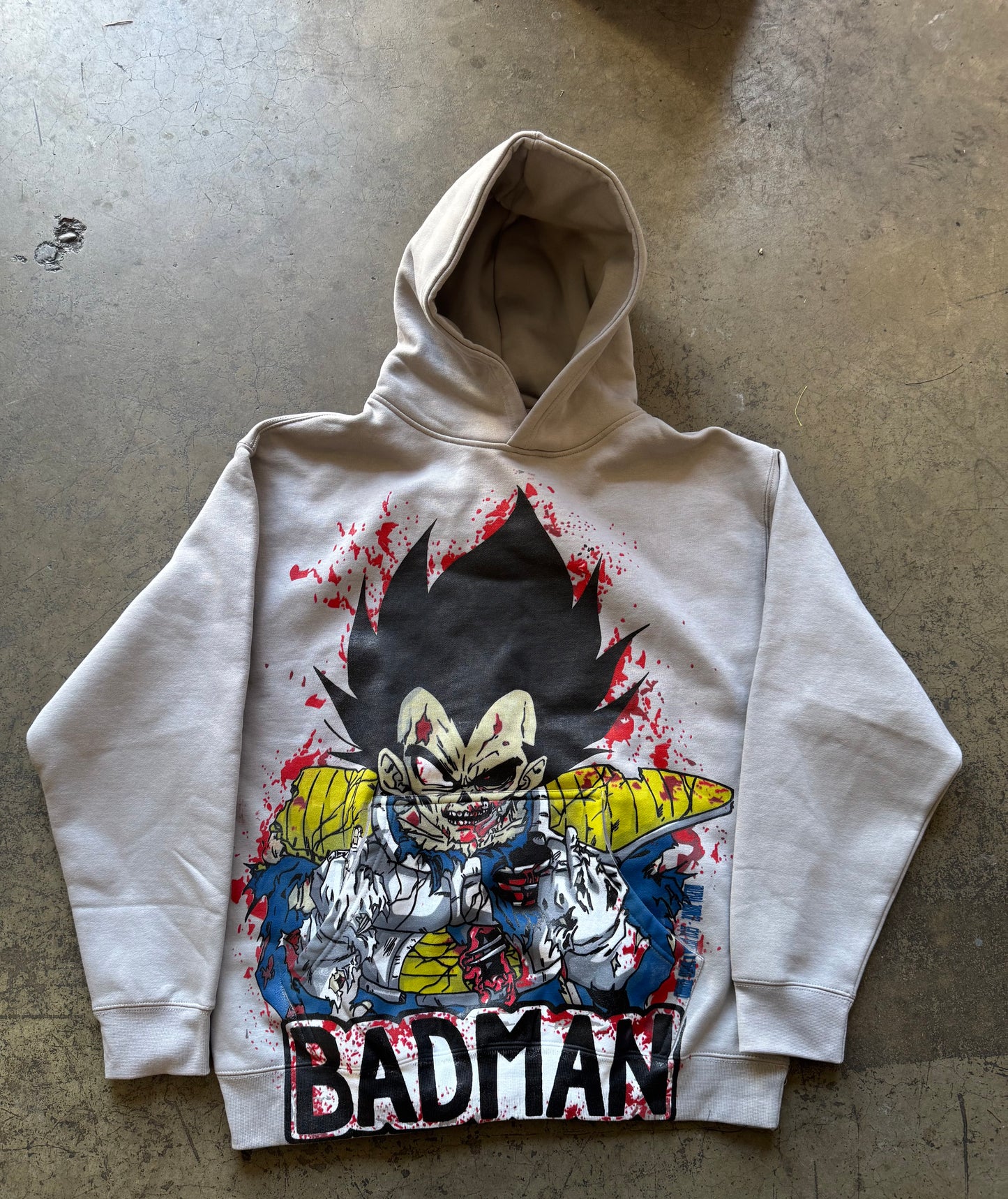 Slight Grey HOODIE - Zombie Vegeta