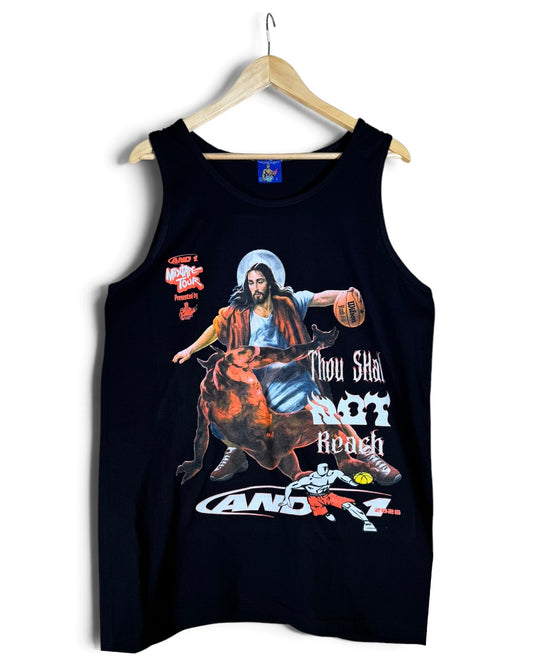 Black Tank Top - Thou Shall Not Reach Verse 6:16
