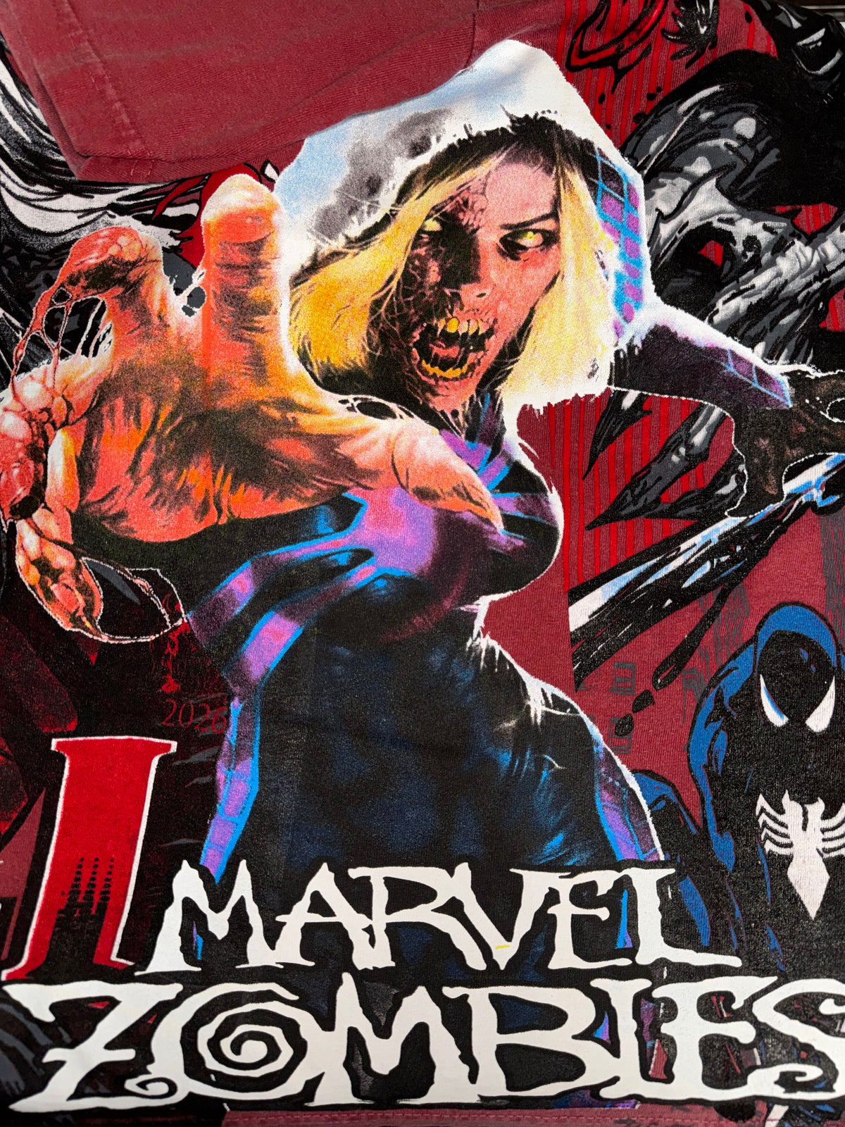 Faded Red - Knull Front - Venom Back - Marvel Zombies Side - 360 Shirt