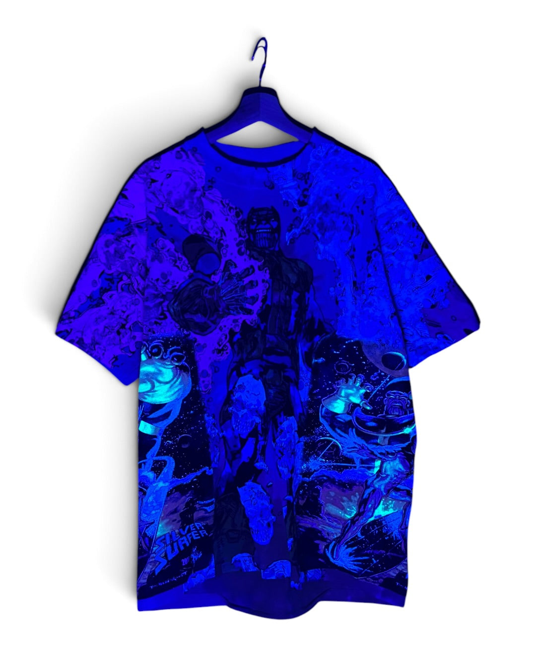 Sherbet Tie Dye - Thanos Face Front - Thanos Skulls Back - Silver Surface Variant