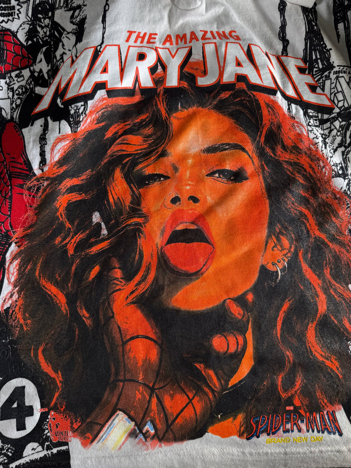 White - Spidy Front and Back - Mary Jane Sides - 360 Shirt