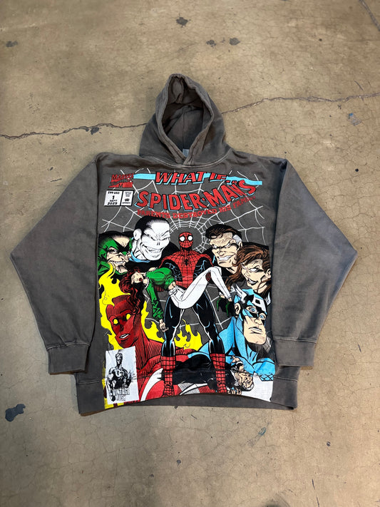 1of2 Faded Hoodie  - What If Front & Stand Down Solider Backpack